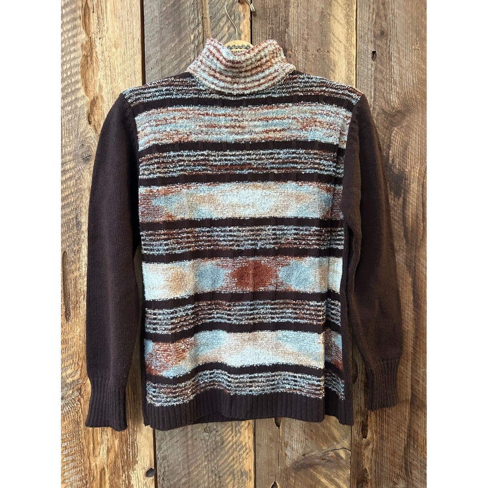 Vintage Rochelle California Boho Knit Sweater Textured Retro Ski Lodge Vibes XL